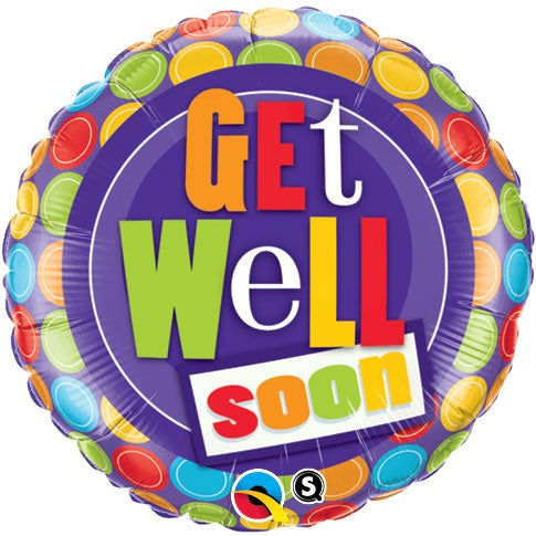 Get Well Soon Helium Filled Foil Balloon