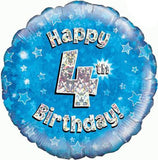 Blue Birthday Air Filled Table Decoration Available In  Ages From 1-21, 30th, 40th, 60th, 70th, 80th And Happy Birthday
