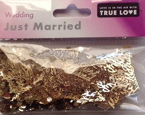 Just Married Gold Metallic Confetti 14g