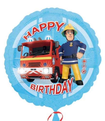 Fireman Sam Happy Birthday Helium Filled Foil Balloon