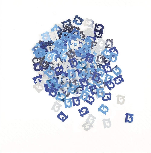 Blue And Silver 13 Metallic Confetti 14g