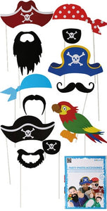 Pirate Party Photo Props (12 Pieces)
