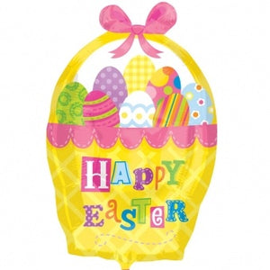 Happy Easter Basket Shape Helium Filled Foil Balloon