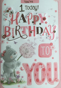 You're 1 Today! Greeting Card