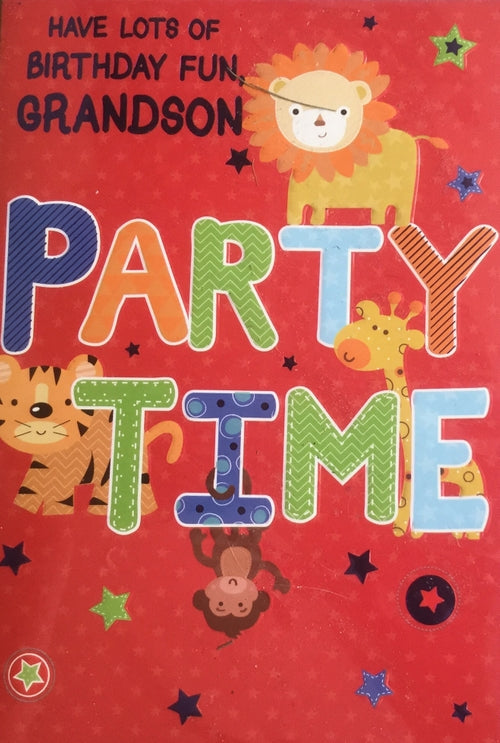 Have Lots Of Birthday Fun Grandson Greeting Card