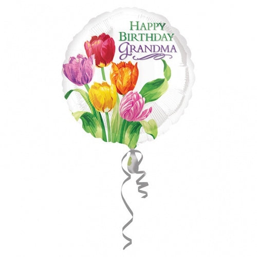 Happy Birthday Grandma Helium Filled Foil Balloon