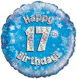 Blue Birthday Air Filled Table Decoration Available In  Ages From 1-21, 30th, 40th, 60th, 70th, 80th And Happy Birthday