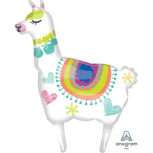 Llama Supershape Helium Filled Foil Balloon