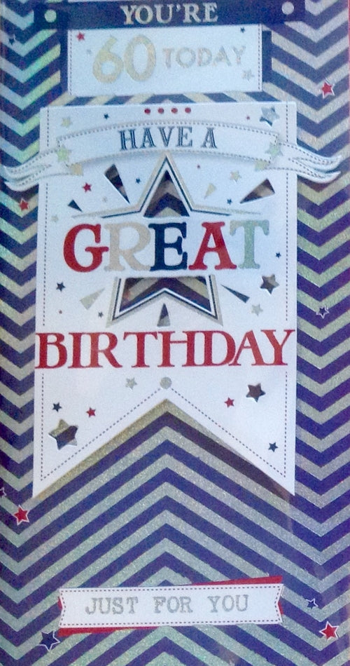 You're 60 Today Birthday Greeting Card
