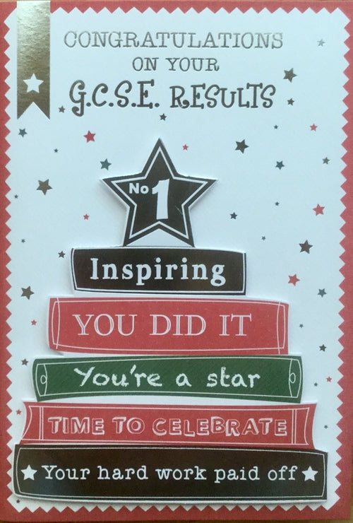Congratulations On Your GCSE Results Greeting Card.