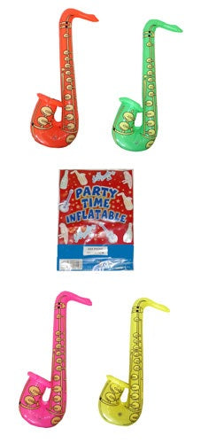 Inflatable Saxophone 75cm In 4 Assorted Colours