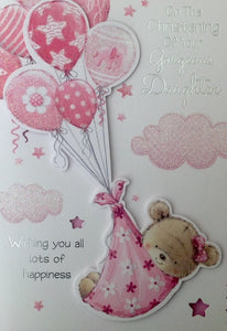 On The Christening Of Your Gorgeous Daughter Greeting Card