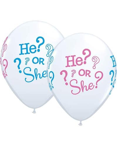He Or She? Latex Balloon (Sold loose)