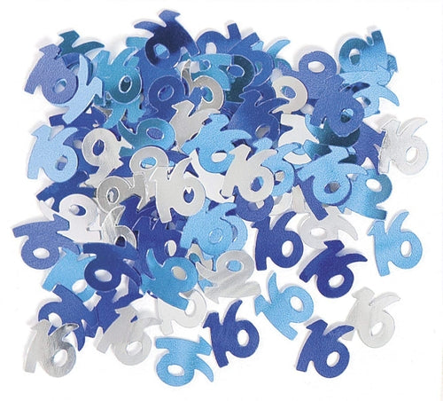 Blue And Silver 16 Metallic Confetti 14g