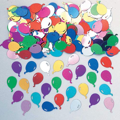 Multi Colour Balloons Embossed Metallic Confetti 14g