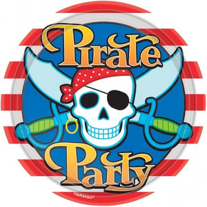 Pirate Paper Party Plates x8
