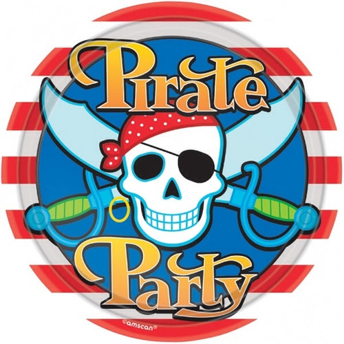 Pirate Paper Party Plates x8