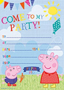 Peppa Pig Party Invitations And Envelopes (20 Pack)