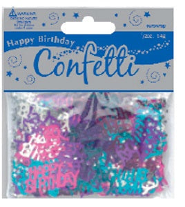 Multi Colour Happy Birthday Metallic Confetti 14g