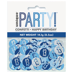 Blue And Silver 13 Metallic Confetti 14g