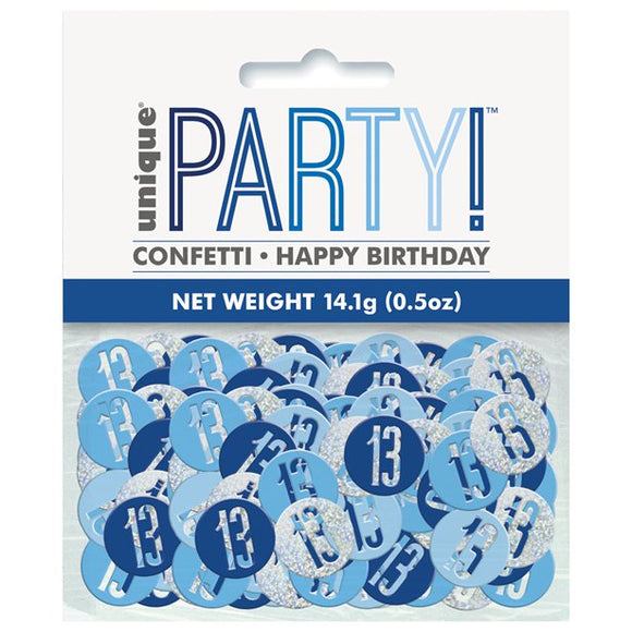 Blue And Silver 13 Metallic Confetti 14g