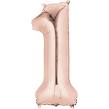 Rose Gold 16" Air Fill Number Foil Balloon