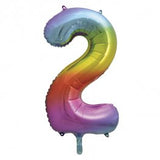 Rainbow Number Supershape Helium Filled Foil Balloon
