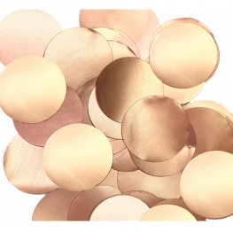 Metallic Pearl Rose Gold 23mm Foil Confetti 14g