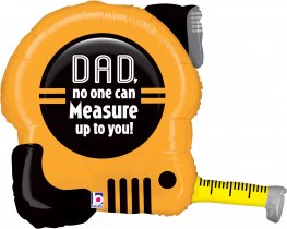 Tape Measuring Dad Supershape Helium Filled Foil Balloon