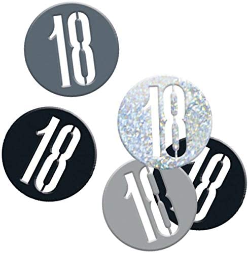 Black And Silver 18 Metallic Confetti 14g