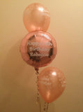 3 Balloon Cluster Consisting of 1 x 18" Personalised Foil Balloon And 2 x Latex Balloons