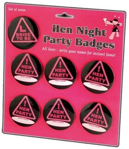 Hen Night Party 7 Badge Set