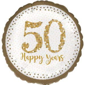 50 Happy Years Anniversary Helium Filled Foil Balloon