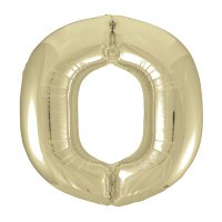 White Gold Number Supershape Helium Filled Foil Balloon