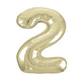 White Gold Number Supershape Helium Filled Foil Balloon