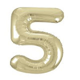 White Gold Number Supershape Helium Filled Foil Balloon