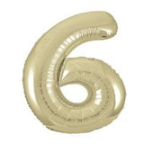 White Gold Number Supershape Helium Filled Foil Balloon