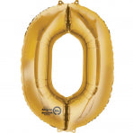 Gold 16" Air Fill Number Foil Balloon