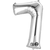 Silver 16" Air Fill Number Foil Balloon