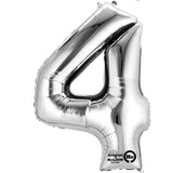 Silver 16" Air Fill Number Foil Balloon
