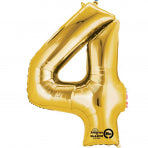 Gold 16" Air Fill Number Foil Balloon
