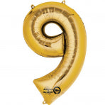 Gold 16" Air Fill Number Foil Balloon
