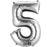 Silver 16" Air Fill Number Foil Balloon