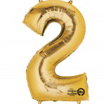 Gold 16" Air Fill Number Foil Balloon