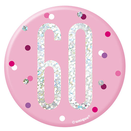 Age 60 Pink Badge