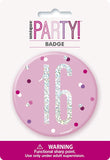Age 16 Pink Badge