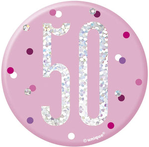 Age 50 Pink Badge
