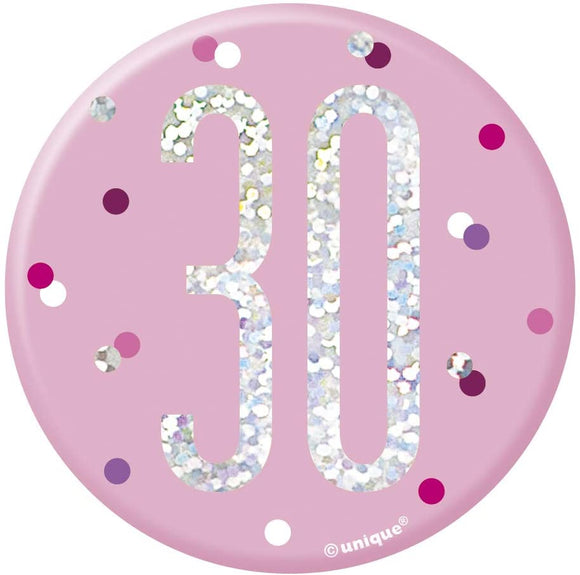 Age 30 Pink Badge