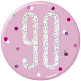 Age 90 Pink Badge
