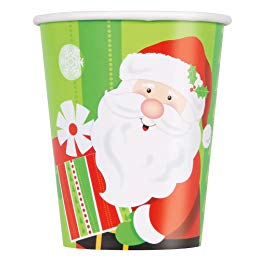Happy Santa Paper Party Cups x8